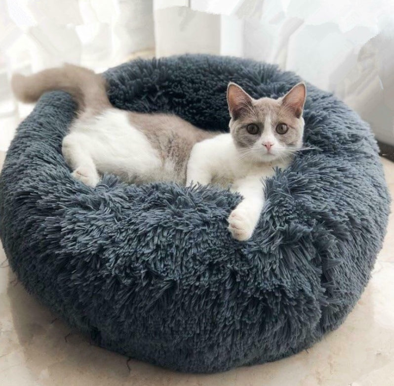 Round Plush Cat Litter Kennel Pet Nest