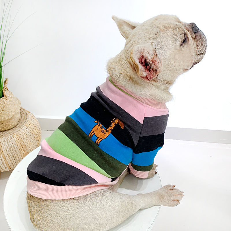 Rainbow Pet Clothing Plus Velvet Thickening