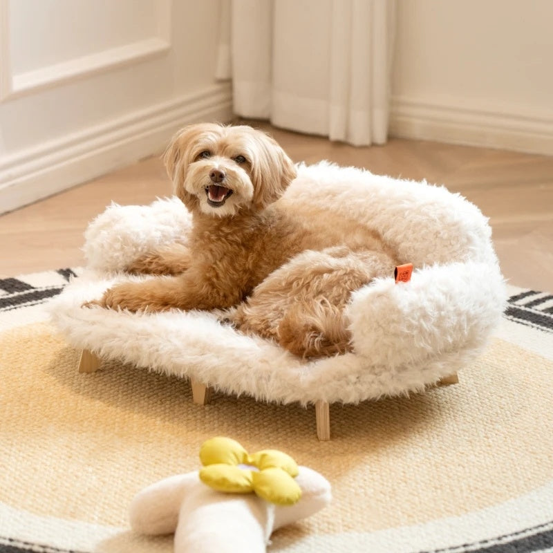 Wooden Pet Kennel Luxury Bed